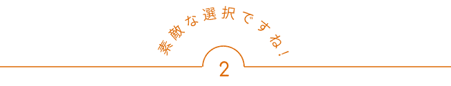素敵な選択ですね