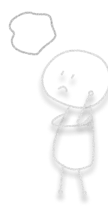 イラスト 考える人