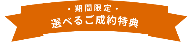 選べるご成約特典